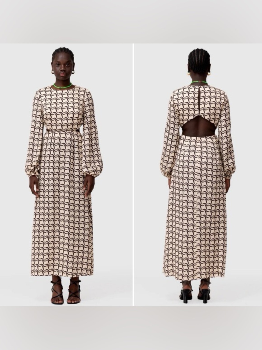 The Wolf Gang Free People Marrakesh‎ Cut Out Maxi Dress Small Printed